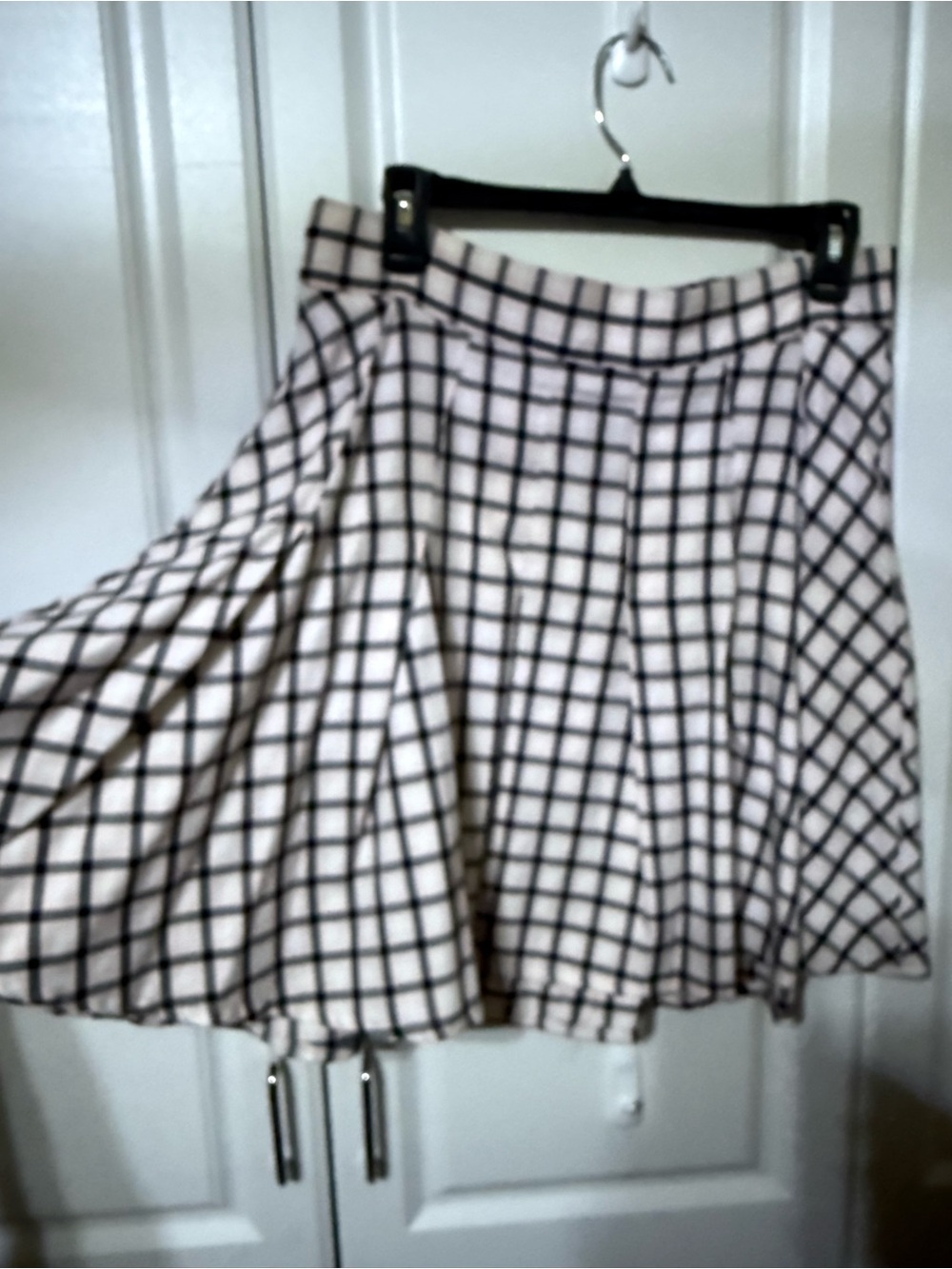 TORRID Black, Pink & White Plaid Circle Skirt
